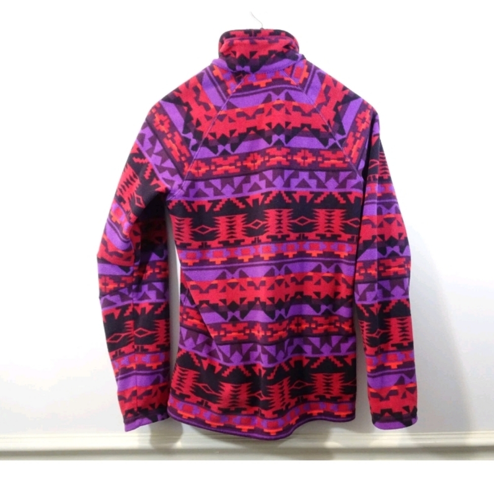 Eddie Bauer Aztec Geometric Pattern 1/4 Zip Fleece Pullover Women's Medium - Picture 6 of 6